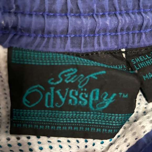 3/$10⚡️Vintage SURF ODYSSEY Blue Swim Trunks Shorts - Picture 3 of 9